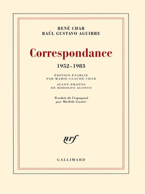cover image of Correspondance, 1952-1983
